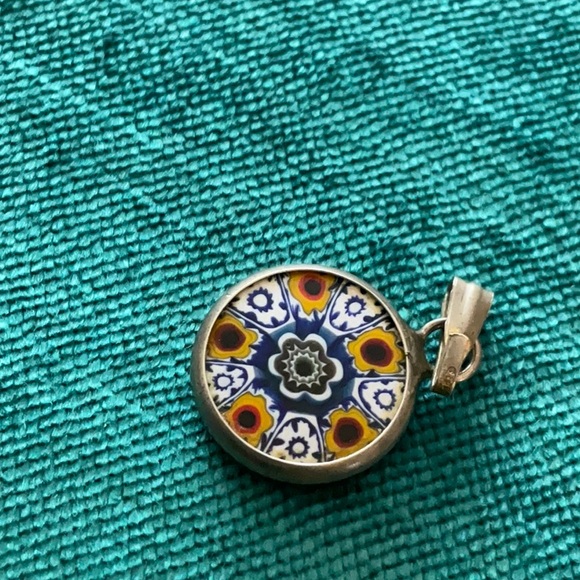 Dainty vintage millefiori pendant charm - Picture 2 of 4